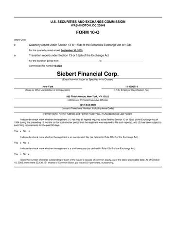 Thumbnail Siebert Financial 10-Q Quarterly Report FY 