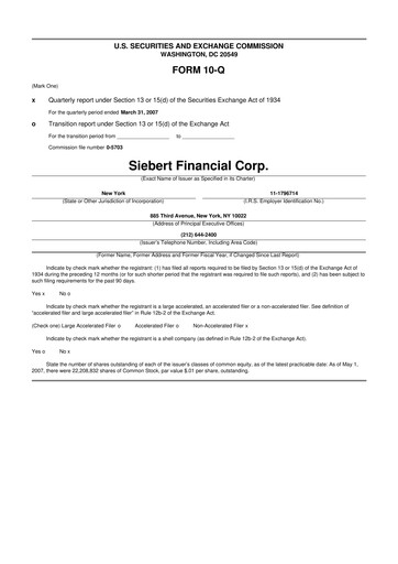 Thumbnail Siebert Financial 10-Q Quarterly Report FY 
