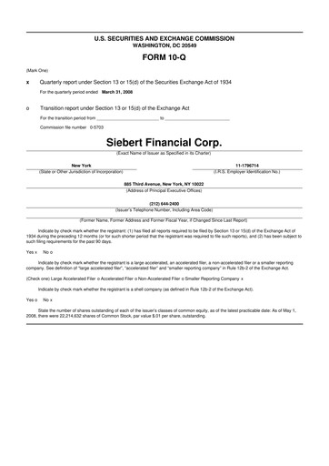 Thumbnail Siebert Financial 10-Q Quarterly Report FY 