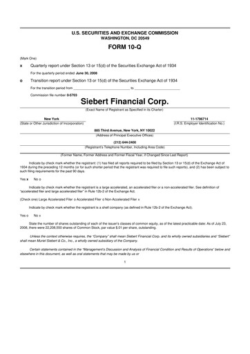 Thumbnail Siebert Financial 10-Q Quarterly Report FY 