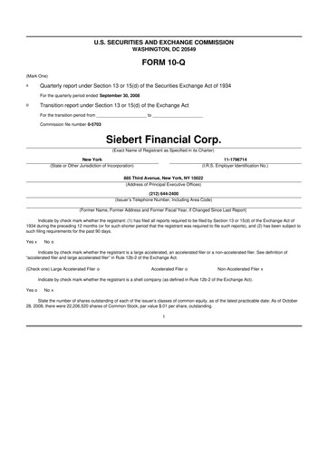Thumbnail Siebert Financial 10-Q Quarterly Report FY 