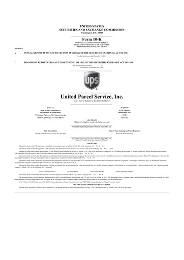 Thumbnail United Parcel Service 10-K Annual Report 2014
