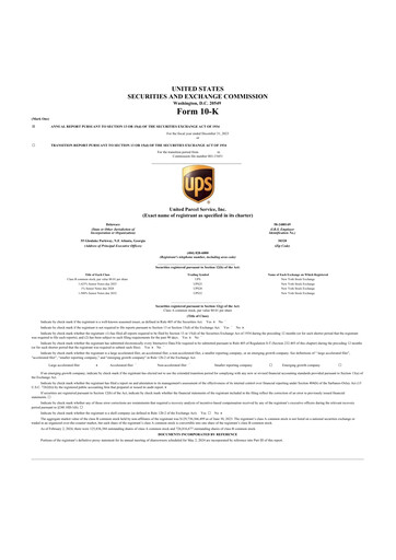 Thumbnail United Parcel Service 10-K Annual Report 2023