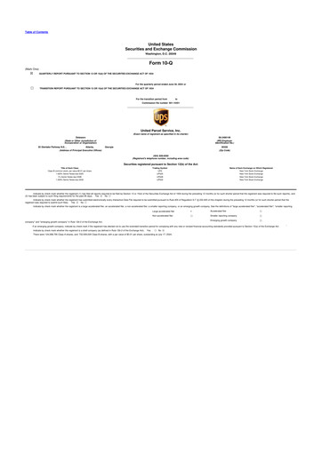 Miniature United Parcel Service 10-Q Rapport trimestriel 2024 