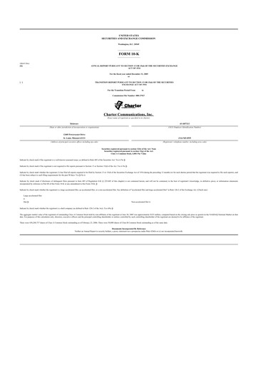 Thumbnail Charter Communications 10-K Annual Report 