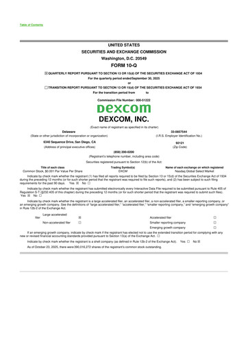 Miniature DexCom 10-Q Rapport trimestriel 2025 