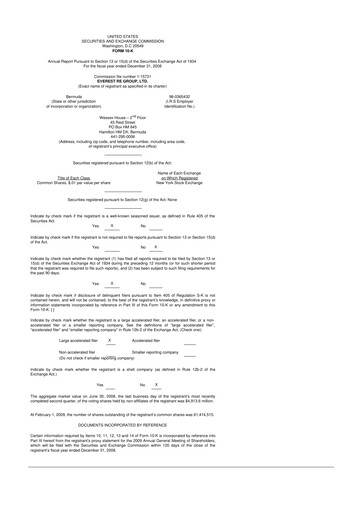 Thumbnail Everest Group 10-K Annual Report 