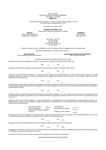 Thumbnail Everest Group 10-K Annual Report 