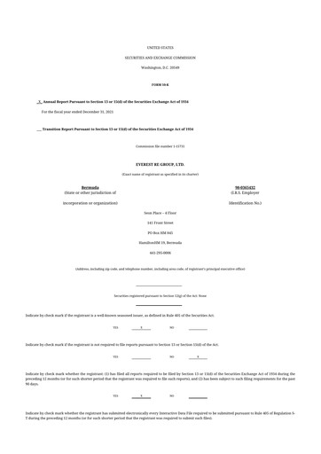 Thumbnail Everest Group 10-K Annual Report 2021