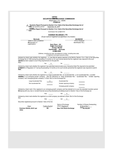 Vorschaubild Everest Group 10-Q Quartalsbericht 2022 