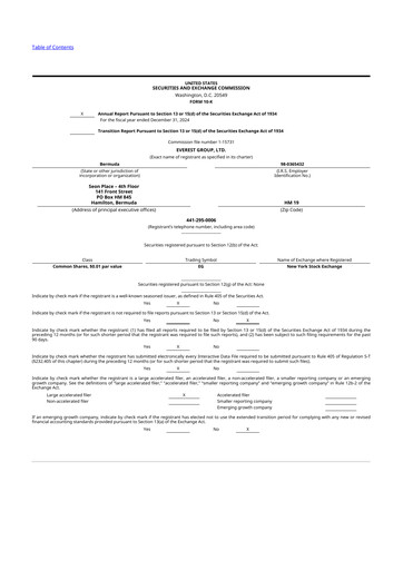 Thumbnail Everest Group 10-K Annual Report 2024