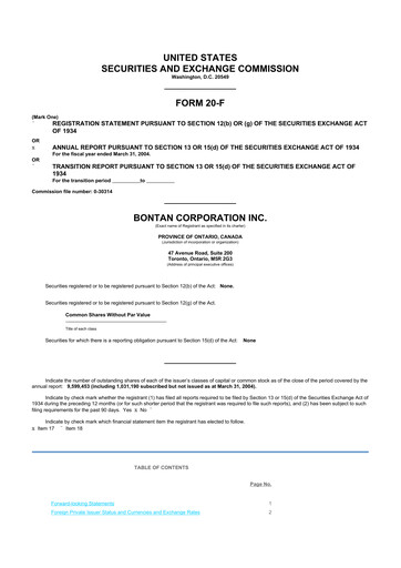 Thumbnail Portage Biotech 20-F Annual Report 