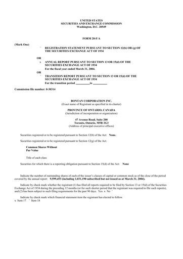 Thumbnail Portage Biotech 20-F Annual Report 