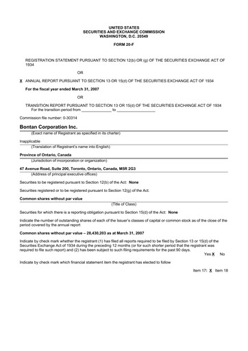 Thumbnail Portage Biotech 20-F Annual Report 