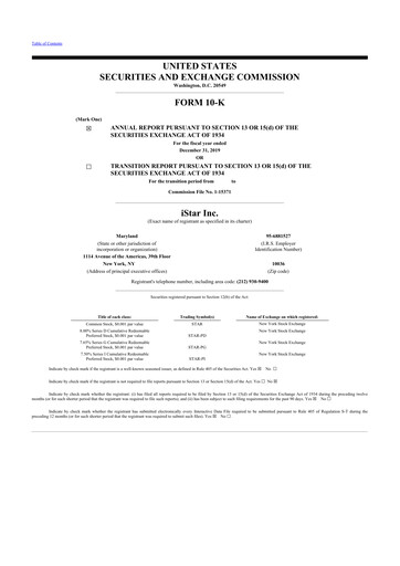 Thumbnail Safehold
 10-K Annual Report 2019