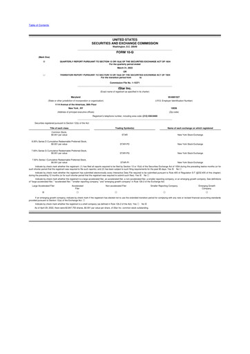 Thumbnail Safehold
 10-Q Quarterly Report FY2022 