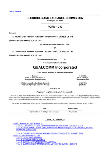 Vorschaubild QUALCOMM 10-Q Quartalsbericht  