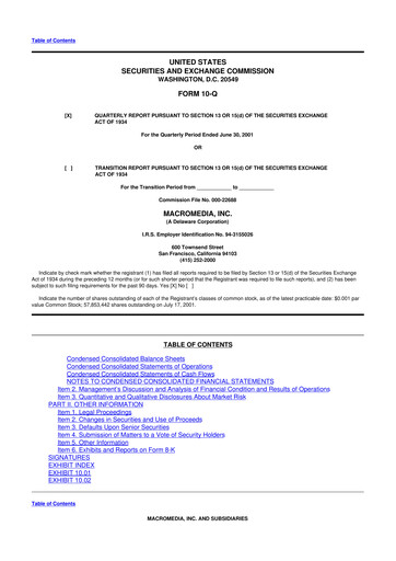 Miniature Macromedia 10-Q Rapport trimestriel  