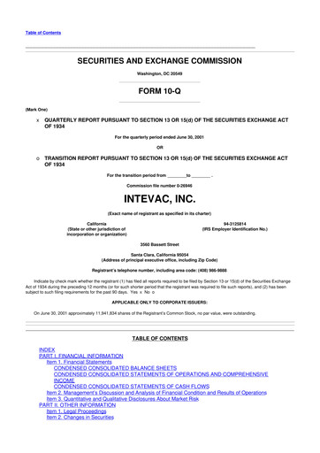 Thumbnail Intevac
 10-Q Quarterly Report FY 