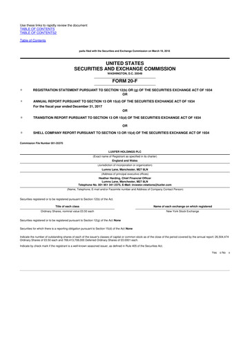 Thumbnail Luxfer 20-F Annual Report 2017