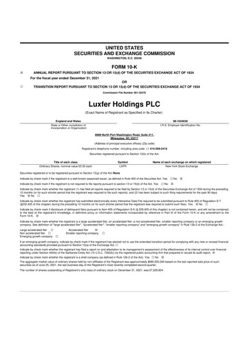 Thumbnail Luxfer 10-K Annual Report 2021