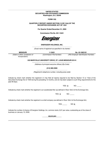 Thumbnail Edgewell Personal Care
 10-Q Quarterly Report FY 