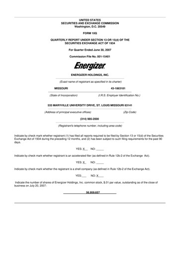 Thumbnail Edgewell Personal Care
 10-Q Quarterly Report FY 