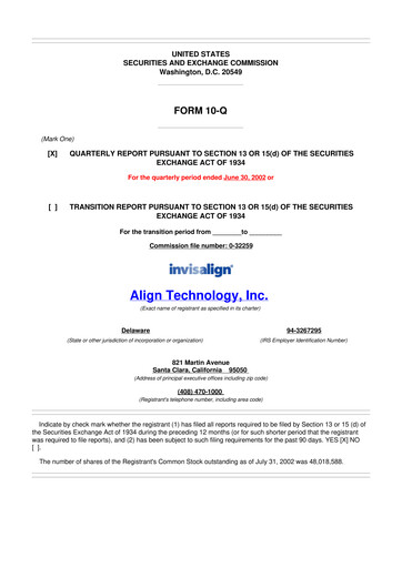 Miniature Align Technology
 10-Q Rapport trimestriel  