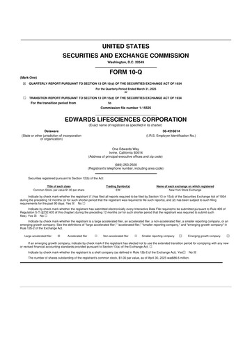 Thumbnail Edwards Lifesciences 10-Q Quarterly Report FY2025 