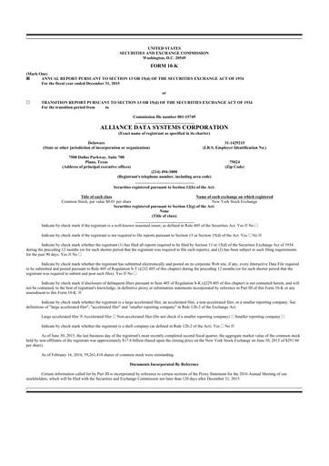 Thumbnail Bread Financial 10-K Annual Report 2015