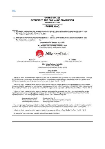 Thumbnail Bread Financial 10-Q Quarterly Report FY 