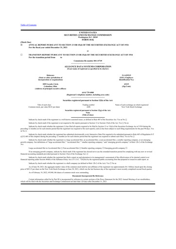 Thumbnail Bread Financial 10-K Annual Report 2021