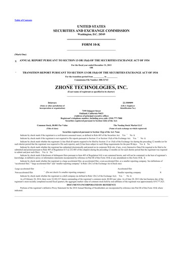 Thumbnail DZS Inc 10-K Annual Report 2013