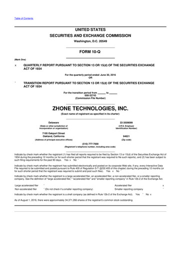 Miniature DZS Inc 10-Q Rapport trimestriel 2016 