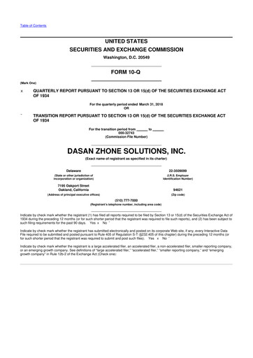 Miniature DZS Inc 10-Q Rapport trimestriel 2018 