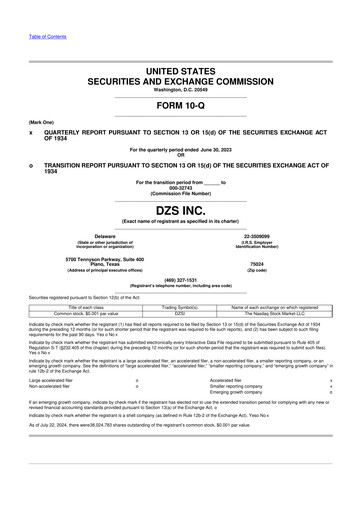 Miniature DZS Inc 10-Q Rapport trimestriel 2023 