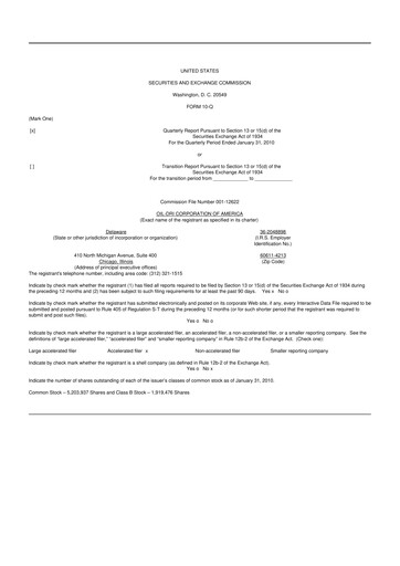 Thumbnail Oil-Dri Corporation Of America
 10-Q Quarterly Report FY 