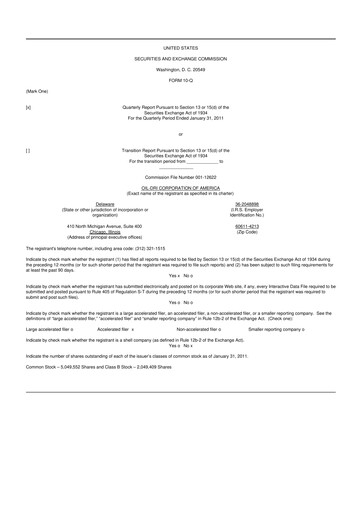 Thumbnail Oil-Dri Corporation Of America
 10-Q Quarterly Report FY 