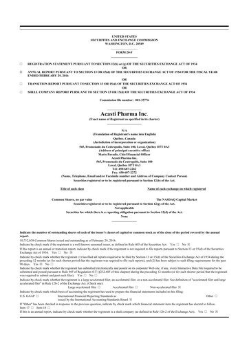 Thumbnail Grace Therapeutics 20-F Annual Report 