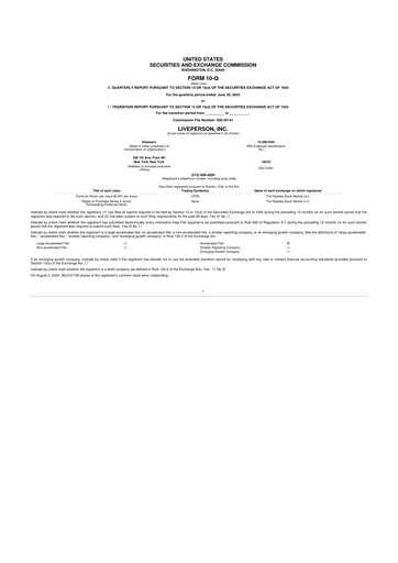 Miniature LivePerson 10-Q Rapport trimestriel 2024 