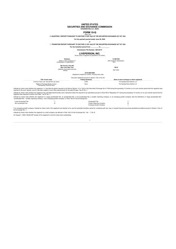 Miniature LivePerson 10-Q Rapport trimestriel 2025 