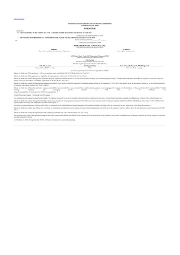 Thumbnail Northern Oil and Gas 10-K Annual Report 2023