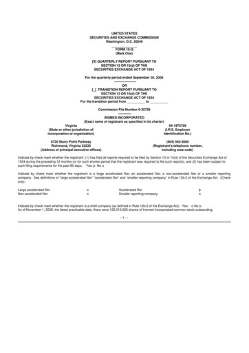 Vorschaubild Insmed 10-Q Quartalsbericht  