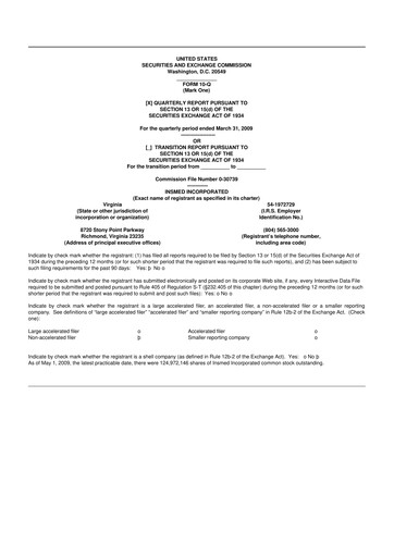 Vorschaubild Insmed 10-Q Quartalsbericht  