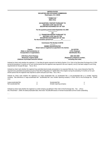 Vorschaubild Insmed 10-Q Quartalsbericht  