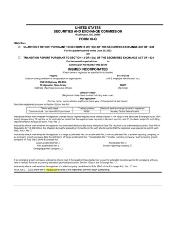 Vorschaubild Insmed 10-Q Quartalsbericht 2023 