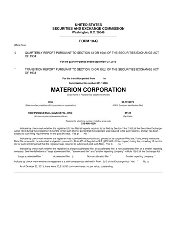 Thumbnail Materion
 10-Q Quarterly Report FY2013 