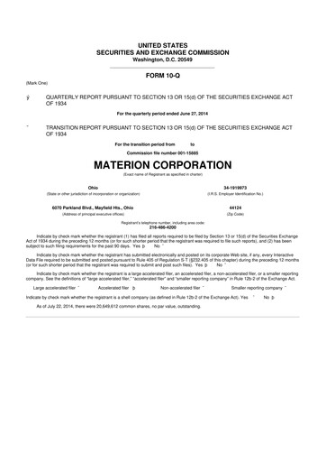 Thumbnail Materion
 10-Q Quarterly Report FY2014 