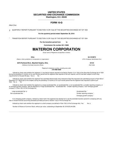 Thumbnail Materion
 10-Q Quarterly Report FY2018 