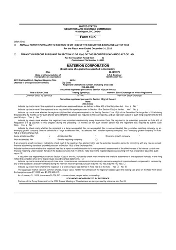 Thumbnail Materion
 10-K Annual Report 2025